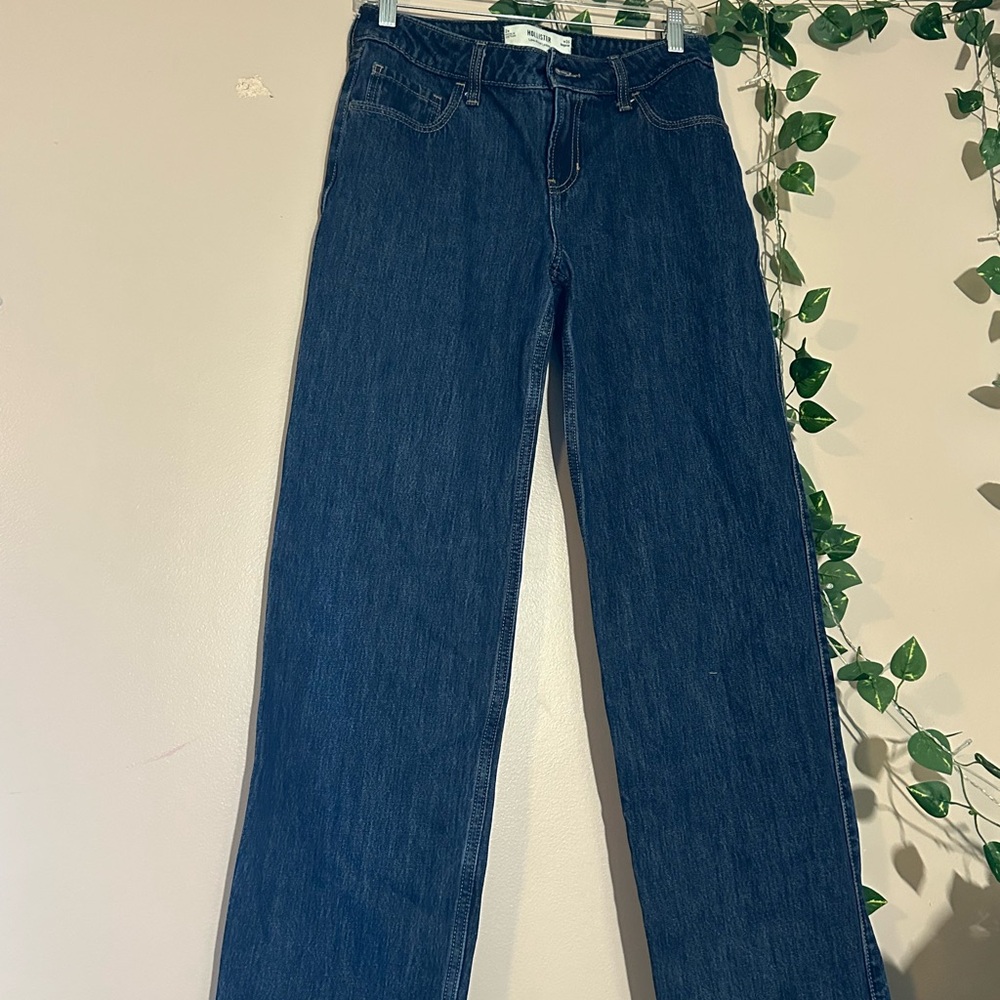 Hollister Dark Blue Straight Leg Women's Jeans